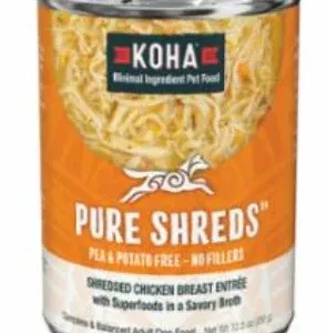 Koha Grain-Free Shredded Chicken Canned Dog Food - 12.5 Oz - Case of 12