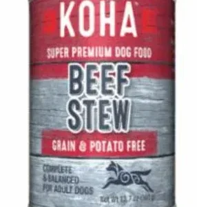 Koha Grain-Free Stew Beef Canned Dog Food - 12.7 Oz - Case of 12