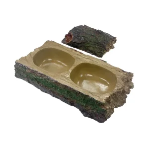 Komodo Forest Dual Feeder Bowl Brown
