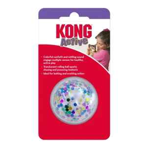 KONG Active Confetti Ball Cat Toy, 2-Count