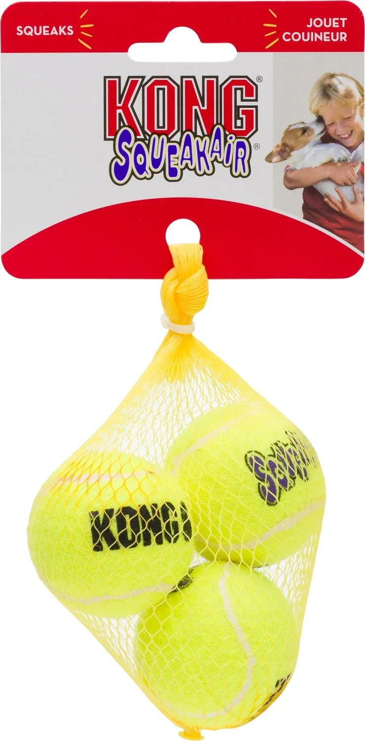 Kong AirDog Squeaker Tennis Balls 3Pk. - Small
