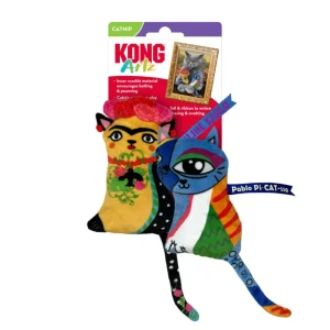 KONG Artz Catnip Cat Toy Feline Kahlo & Pablo Pi-Cat-Sso, 2-Count