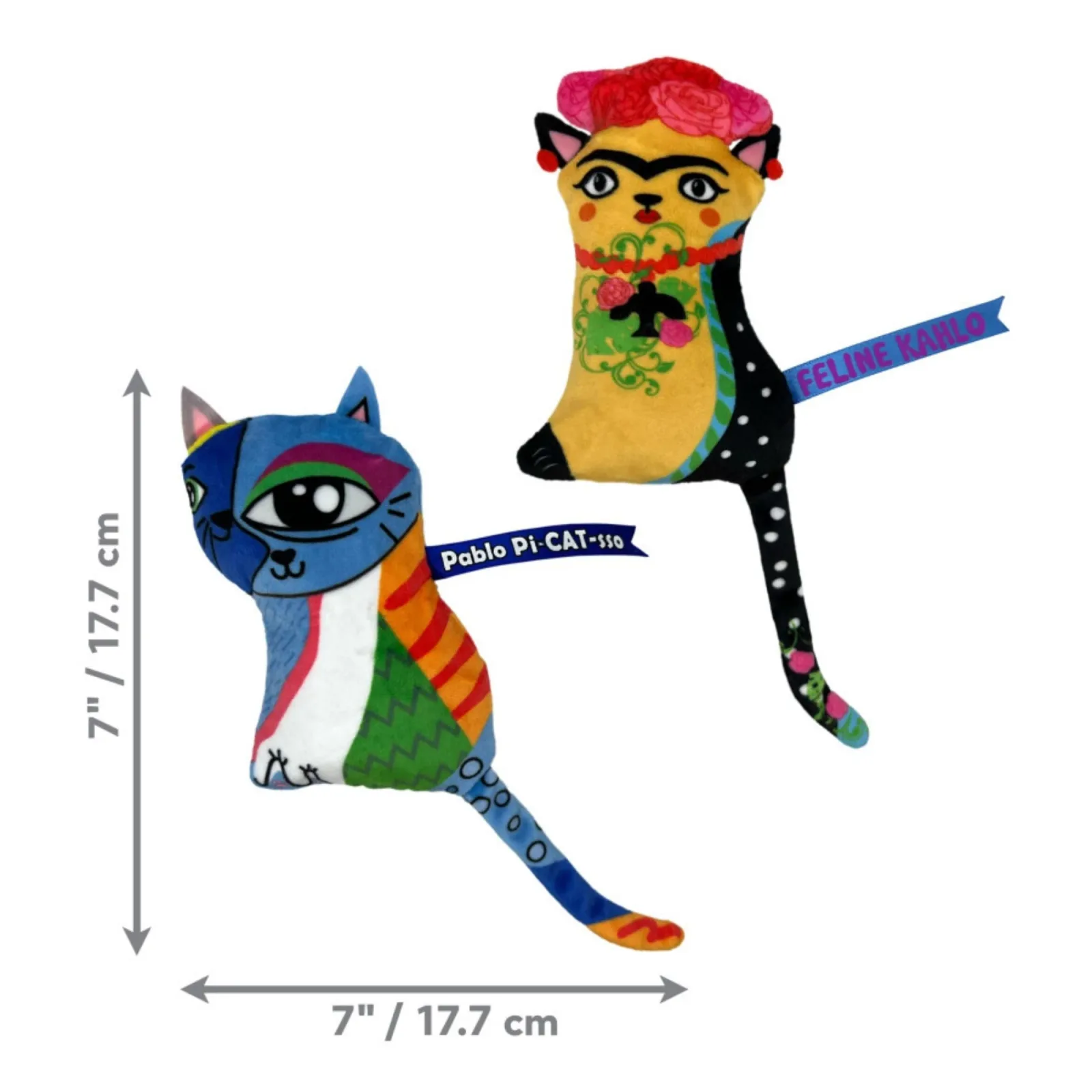 KONG Artz Catnip Cat Toy Feline Kahlo & Pablo Pi-Cat-Sso, 2-Count - Image 2
