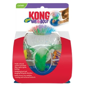 KONG Bat-A-Bout Glow Aquarium Cat Toy Medium