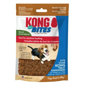 KONG Bites Mini Peanut Butter Dog Treats Grain-Free Soft, 5 oz