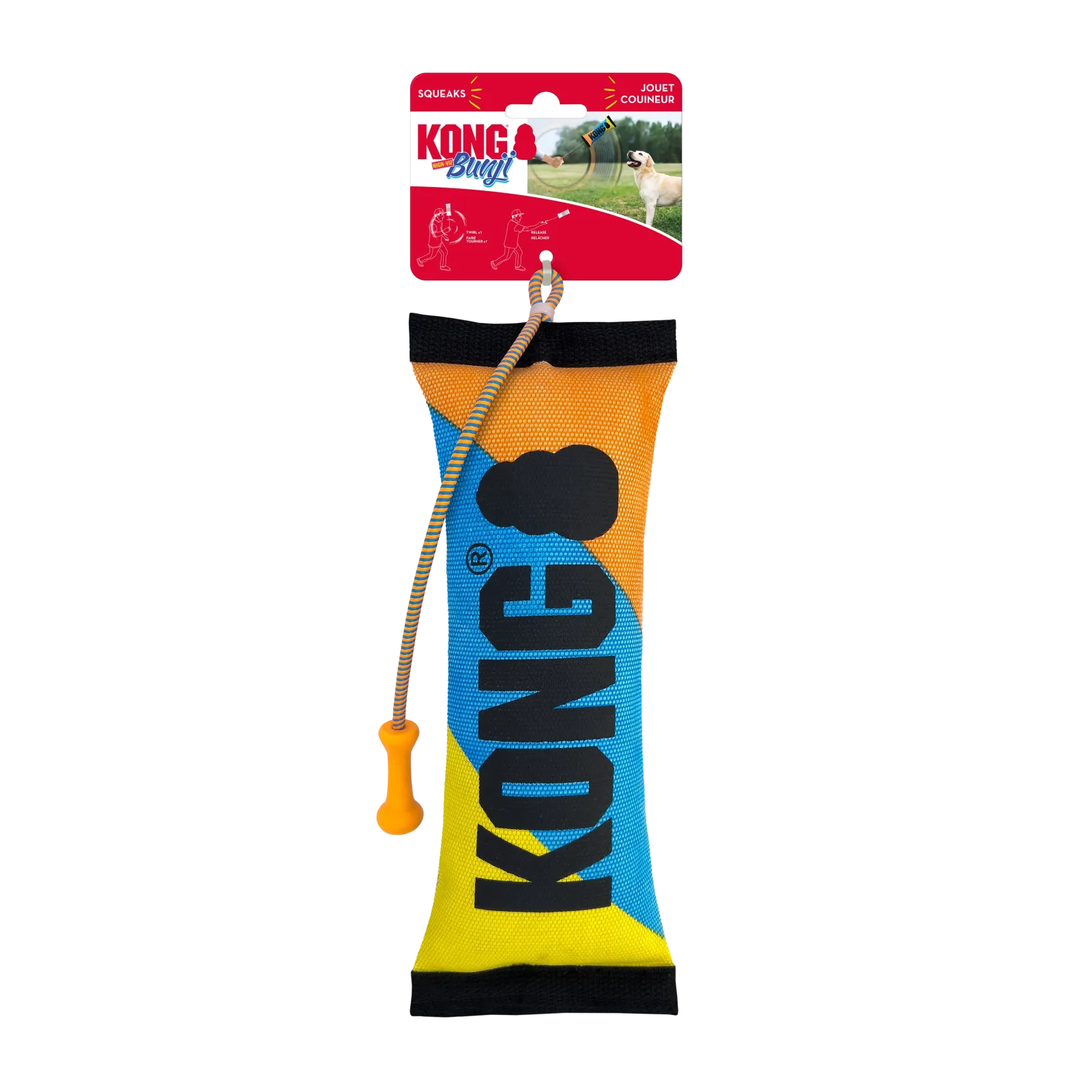 KONG Bunji High-Viz Bumper Dog Toy Assorted Color Medium