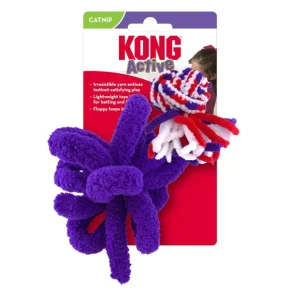 KONG Cat Active Rope Cat Toy Red &, Purple 2-Count