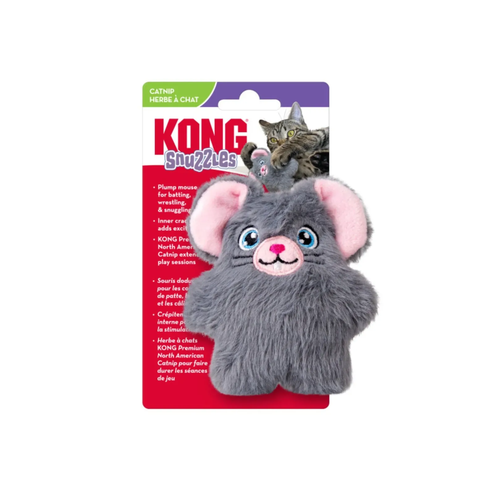 KONG Cat Snuzzles Mouse Cat Toy Medium