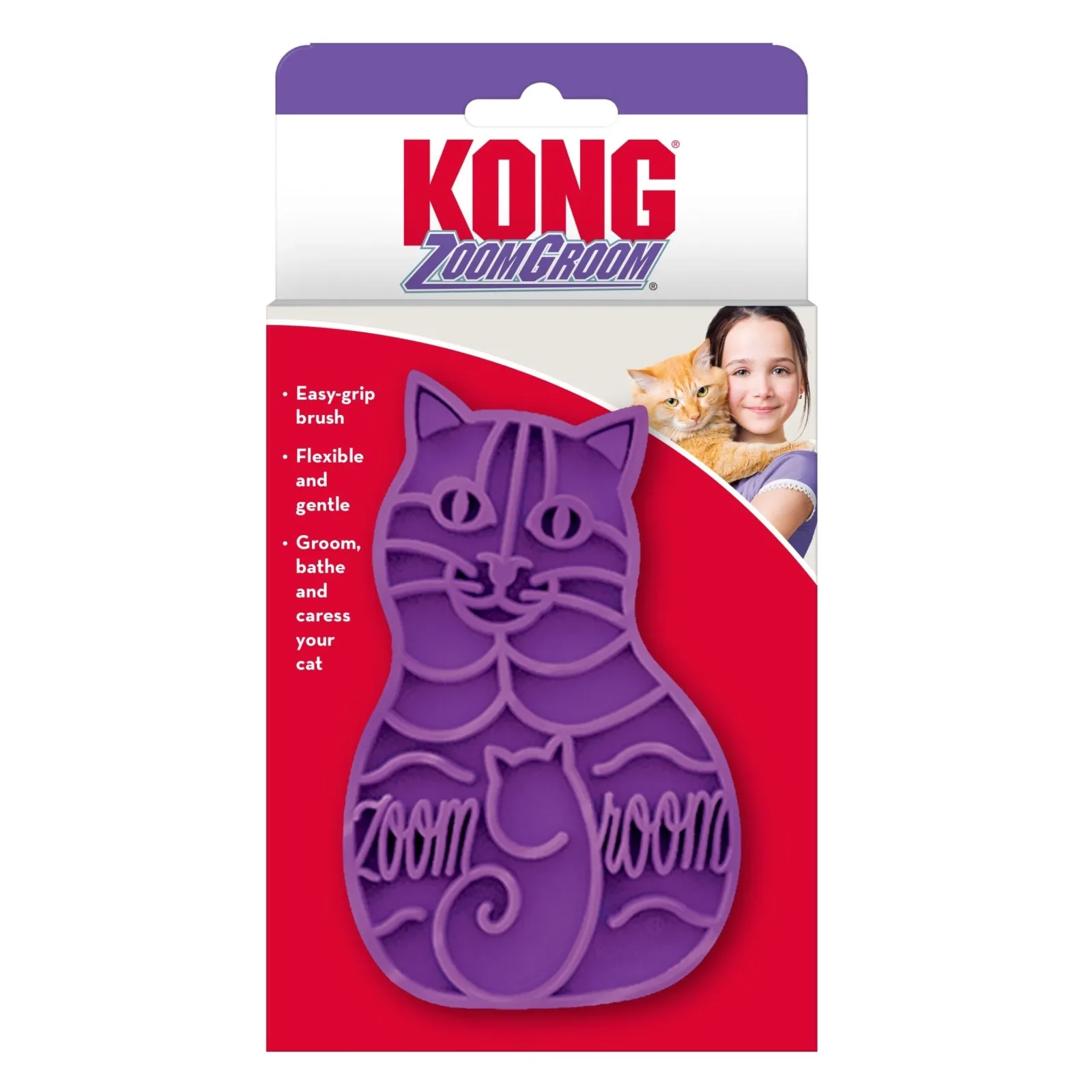 KONG Cat Zoomgroom Purple - Image 2