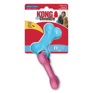 KONG ChewStix Puppy Linked Bones Dog Toy, Medium, 2-Count
