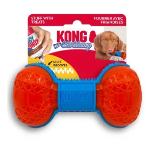 KONG ChiChewy Zippz Dog Toy Bone - Treat Paste Chew & Fetch Toy, Medium