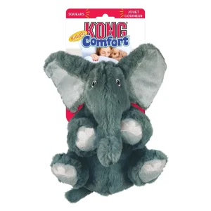 KONG Comfort Kiddos Elephant Plush Dog Toy - Gray, X-Large