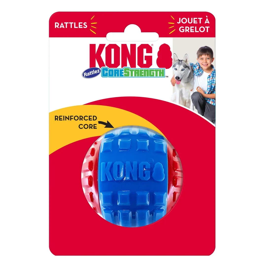 KONG CoreStrength Rattlez Dog Toy Ball - Large
