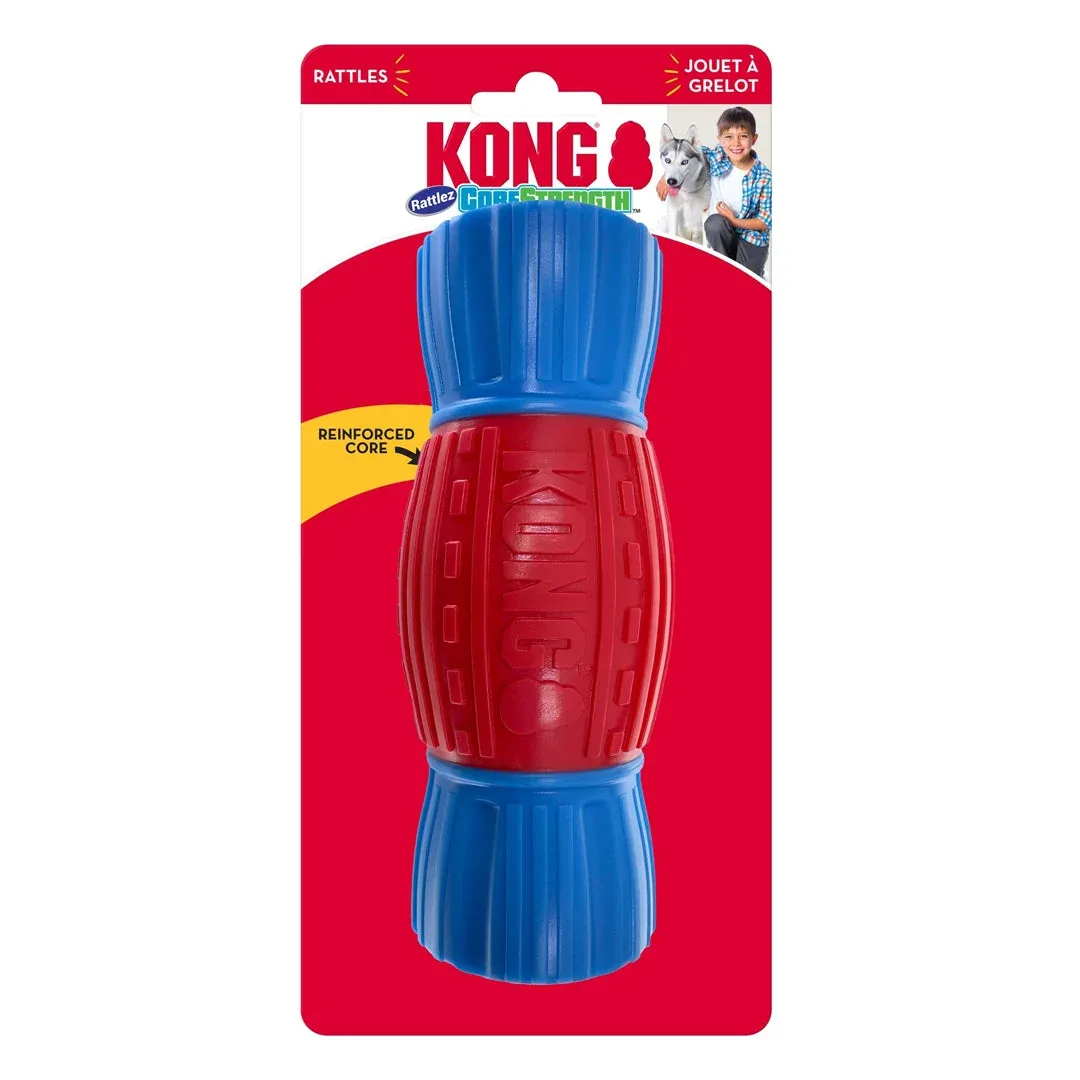 KONG CoreStrength Rattlez Dog Toy Dumbbell - Large