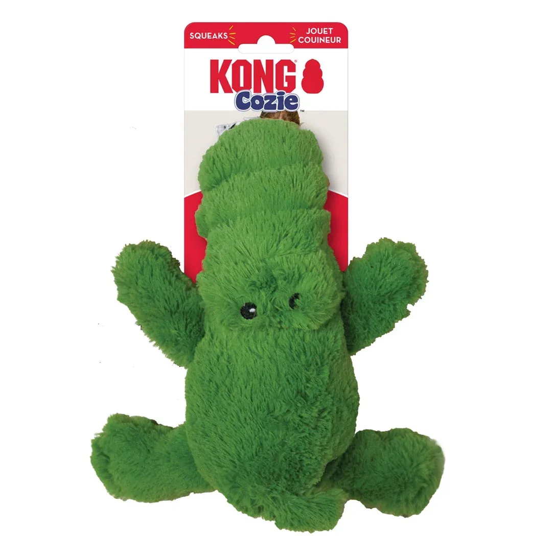 KONG Cozie Ali Alligator Plush Dog Toy, Green Medium - Image 2