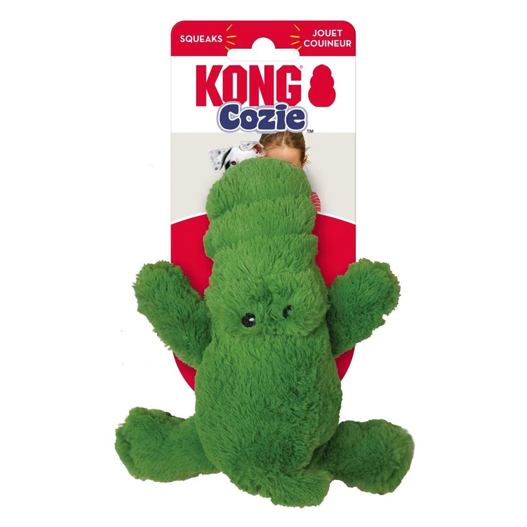 KONG Cozie Ali Alligator Plush Dog Toy, Green Small - Image 2