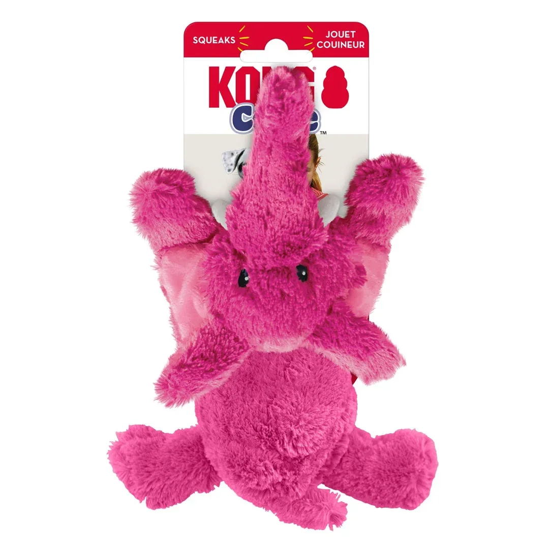 KONG Cozie Elmer Elephant Plush Dog Toy Pink Small - Image 2
