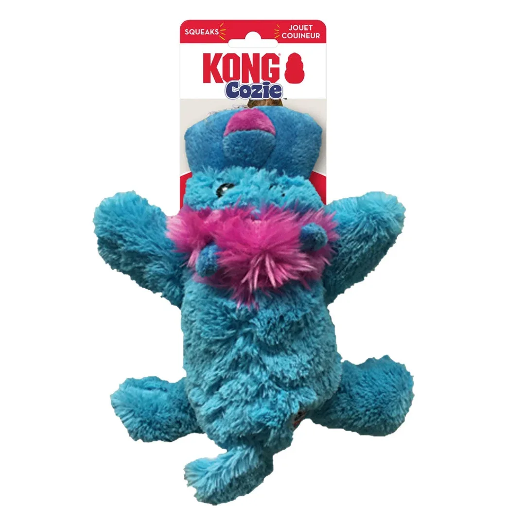 KONG Cozie King Lion Plush Dog Toy Blue Medium - Image 2