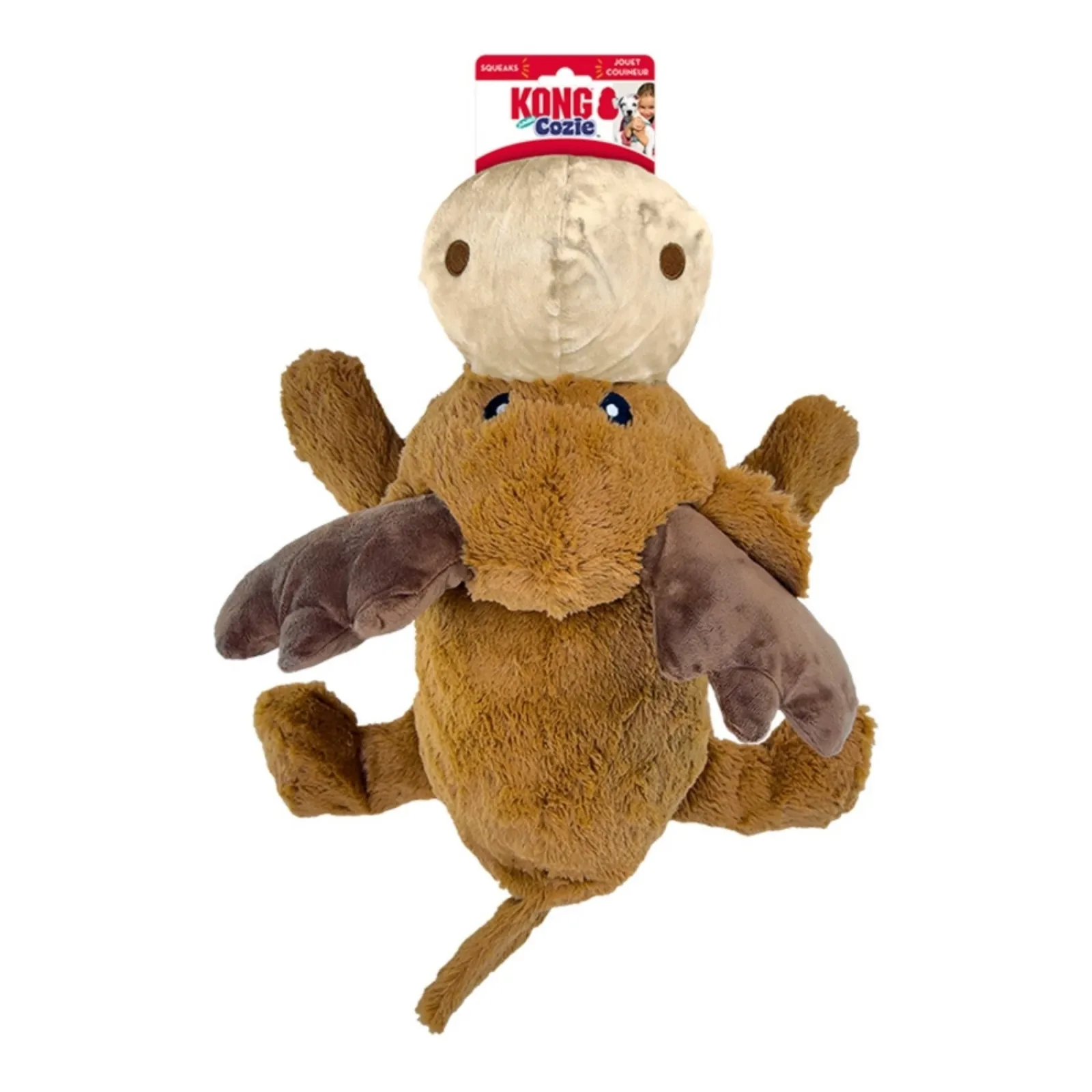 KONG Cozie Marvin Moose Plush Dog Toy Large