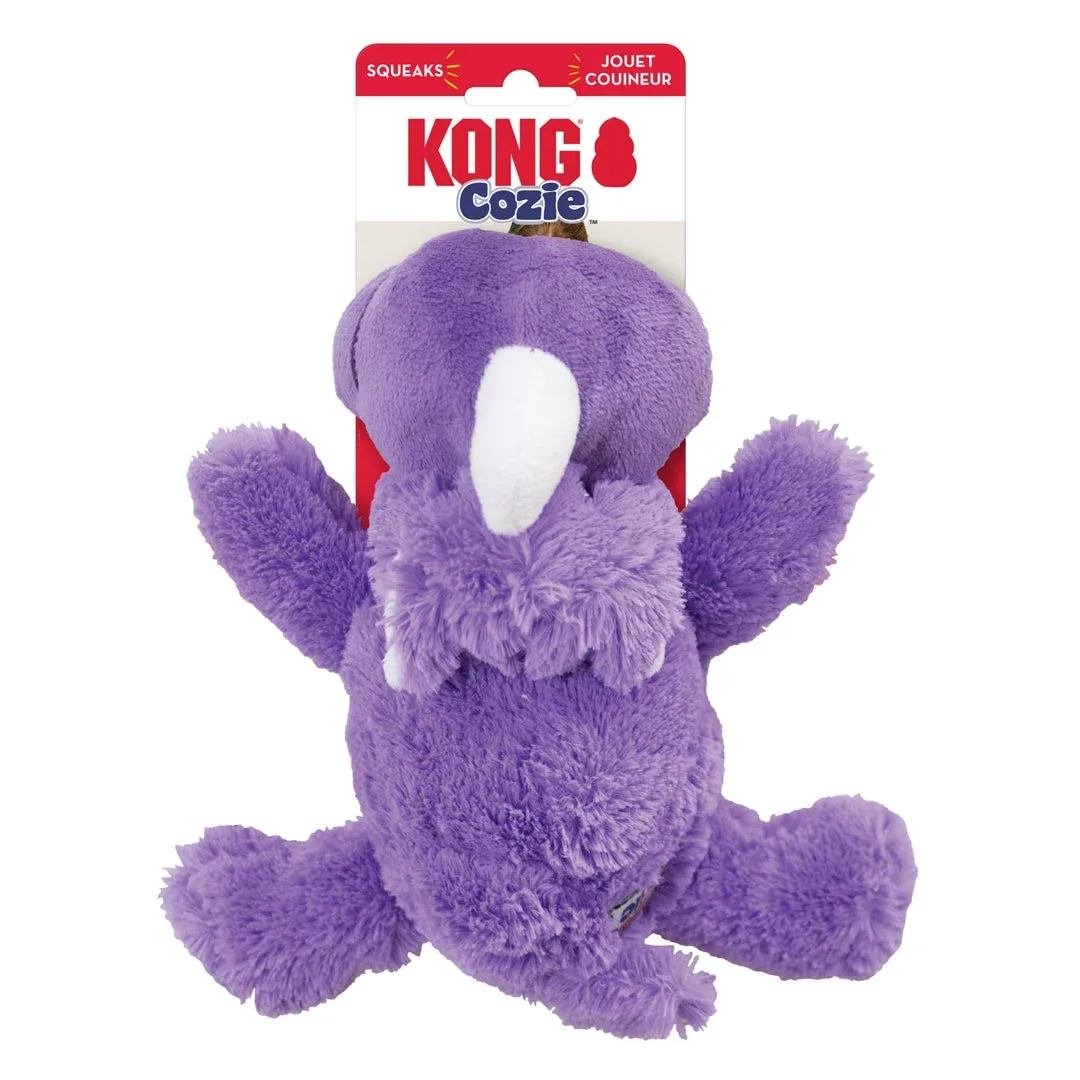 KONG Cozie Rosie Rhino Plush Dog Toy, Purple Medium - Image 2