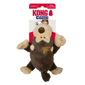 KONG Cozie Spunky Monkey Plush Dog Toy Brown Small