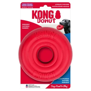 KONG Donut Natural Rubber Chew & Fetch Dog Toy, Large/X-Large