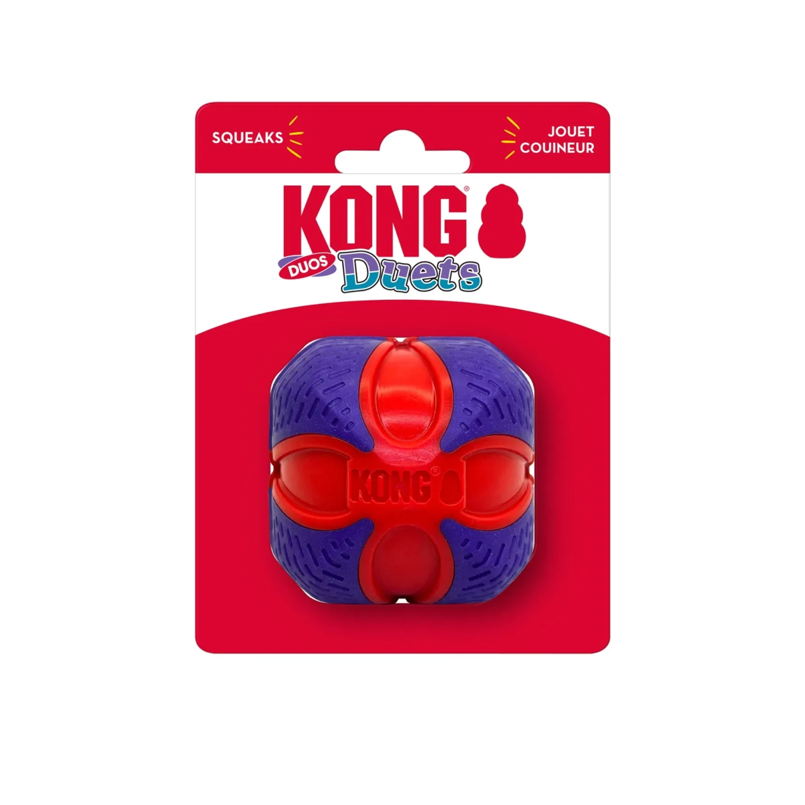 KONG Duets Duos Interactive Fetch Dog Toy Ball, Medium