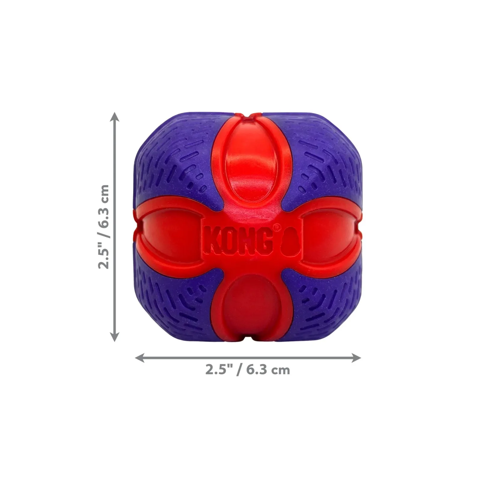 KONG Duets Duos Interactive Fetch Dog Toy Ball, Medium - Image 2