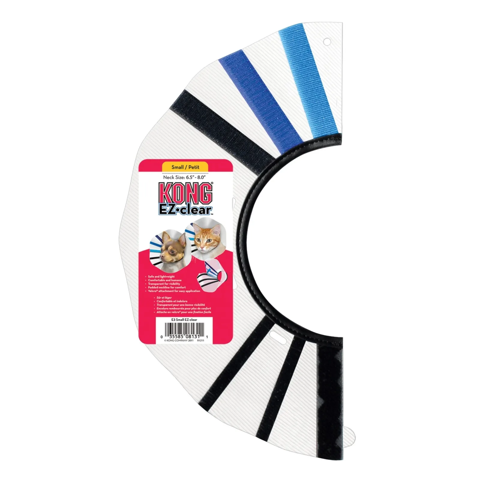 KONG E-Dog Collar Clear/Blue/Black Small