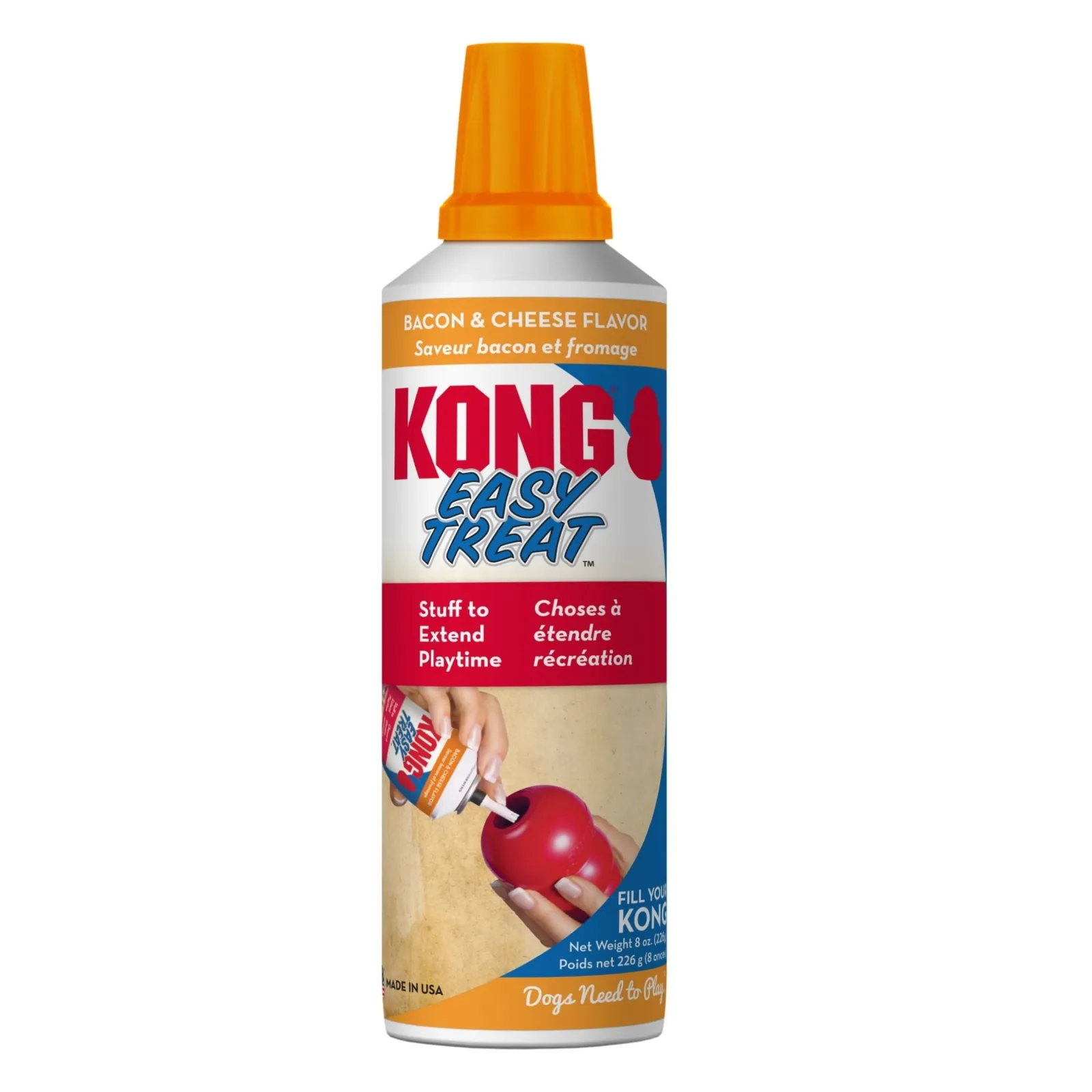 KONG Easy Treat Paste Dog Treat Bacon & Cheese, 8 oz