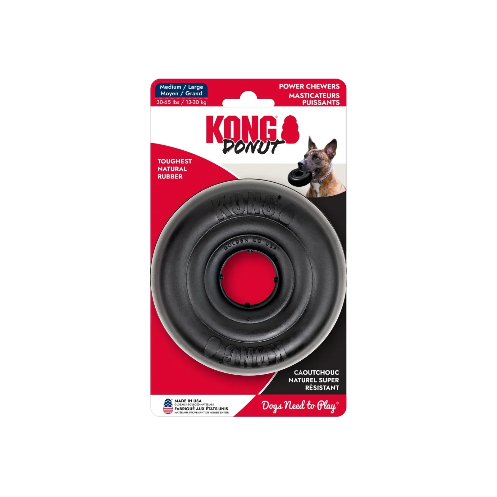 KONG Extreme Donut, Black Medium/Large