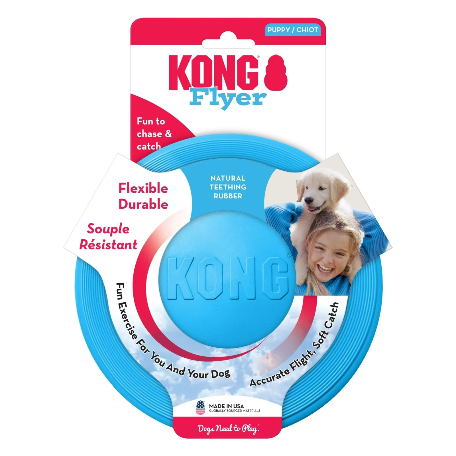 KONG Flyer Dog Toy Assorted Puppy