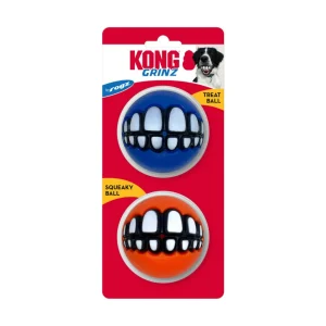 KONG Grinz by Rogz Variety Ball Dog Toys Large, 2-Count