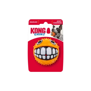 KONG Grinz Puffer Fish Dog Toy Orange Medium
