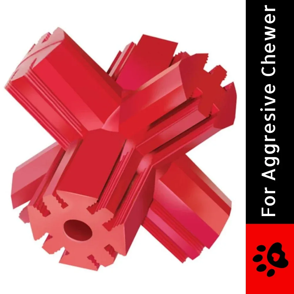 Kong Jump 'N Jack Toy for Dogs (Red) | For Aggressive Chewers - Image 2