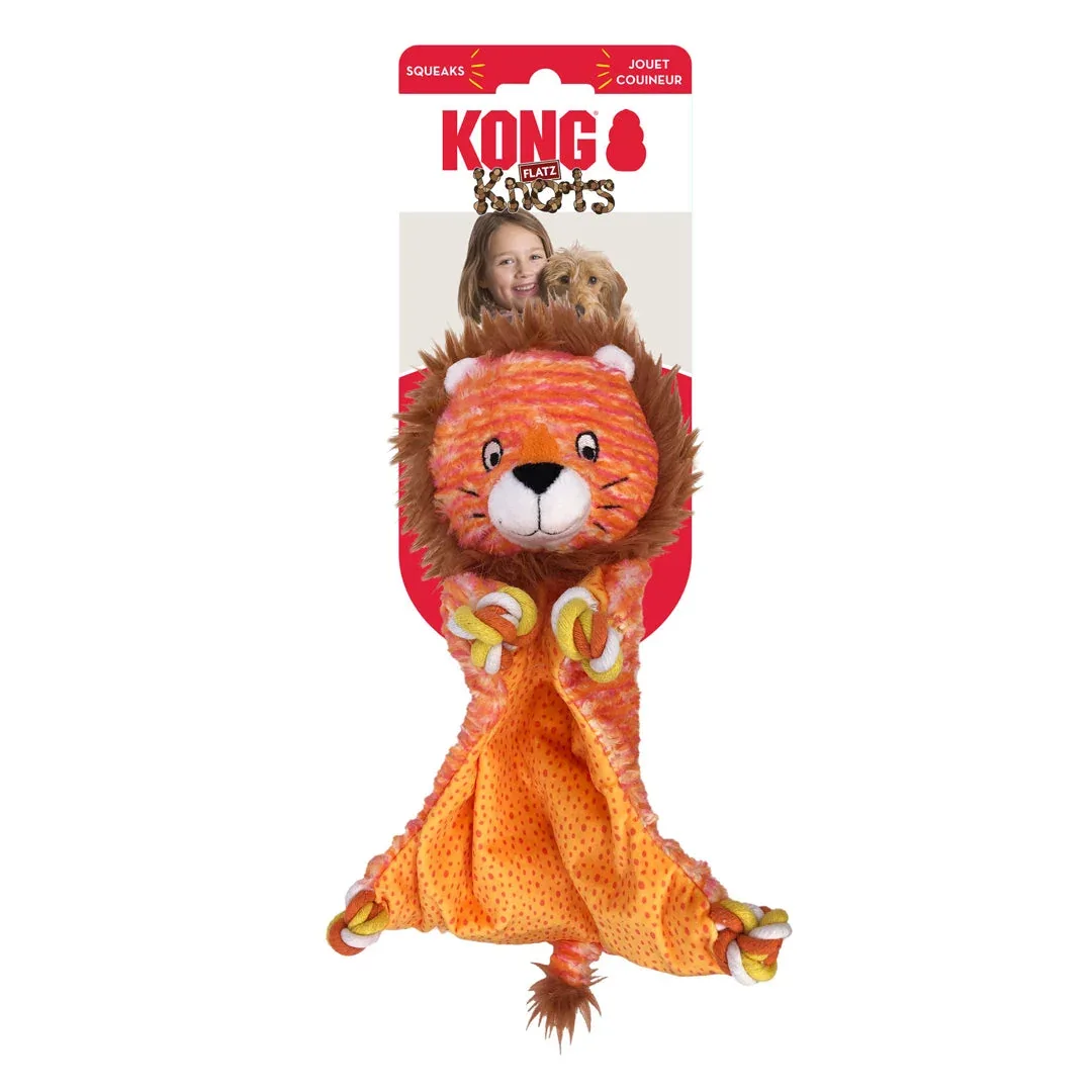 KONG Knots Flatz Dog Toy Lion Small/Medium