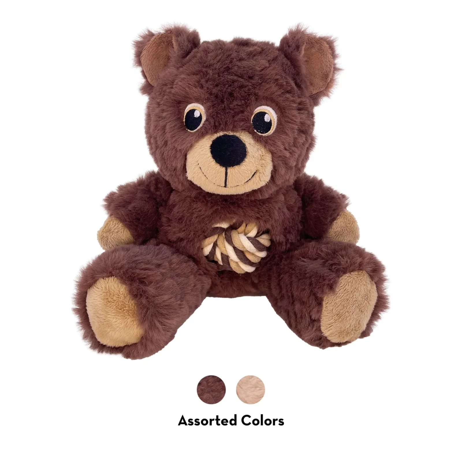 KONG Knots Teddy Dog Toy Assorted, Medium - Image 2