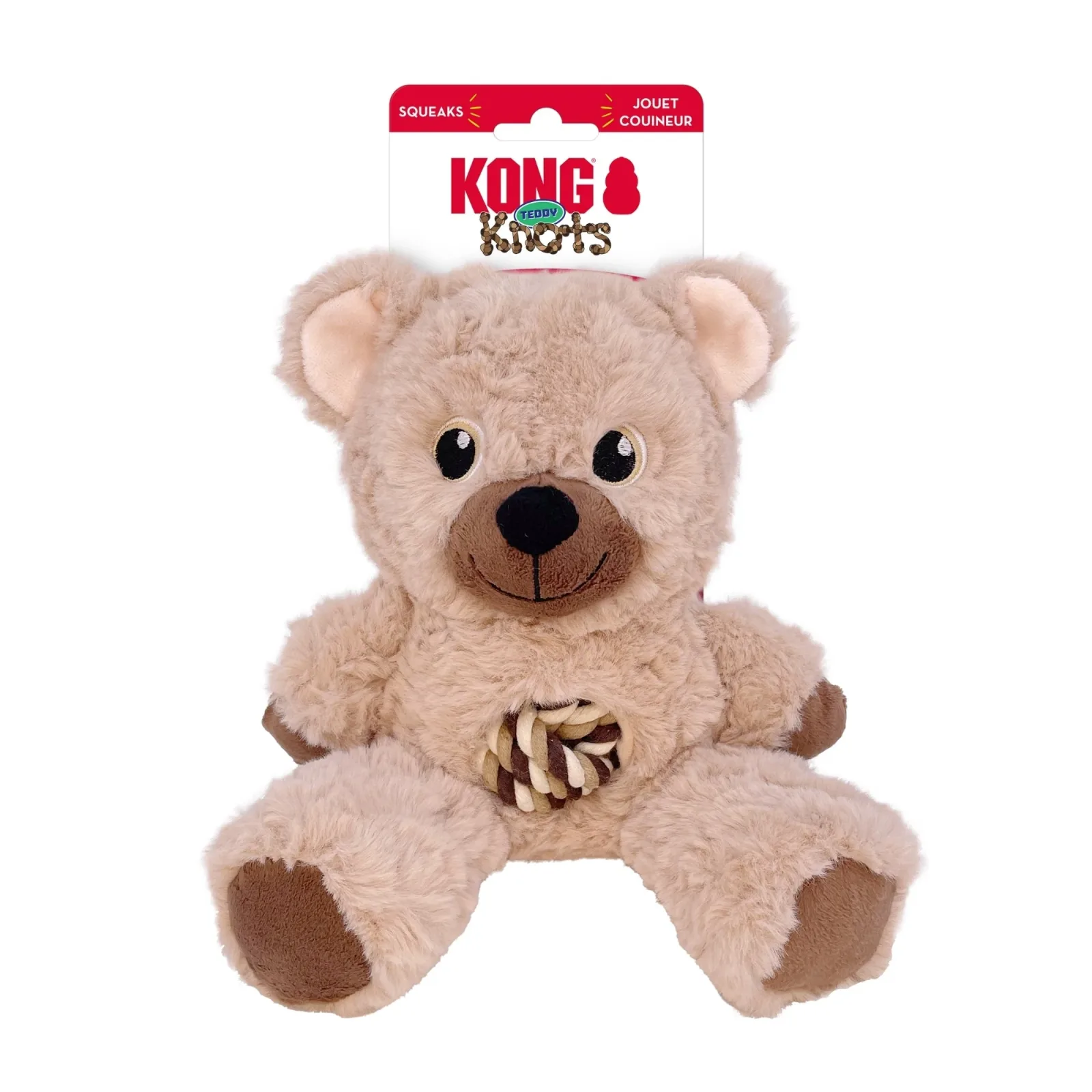 KONG Knots Teddy Dog Toy Assorted, Medium