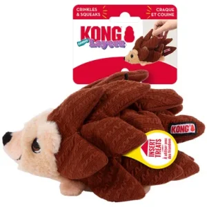 KONG Layerz Forage Hedgehog Interactive Plush Dog Toy