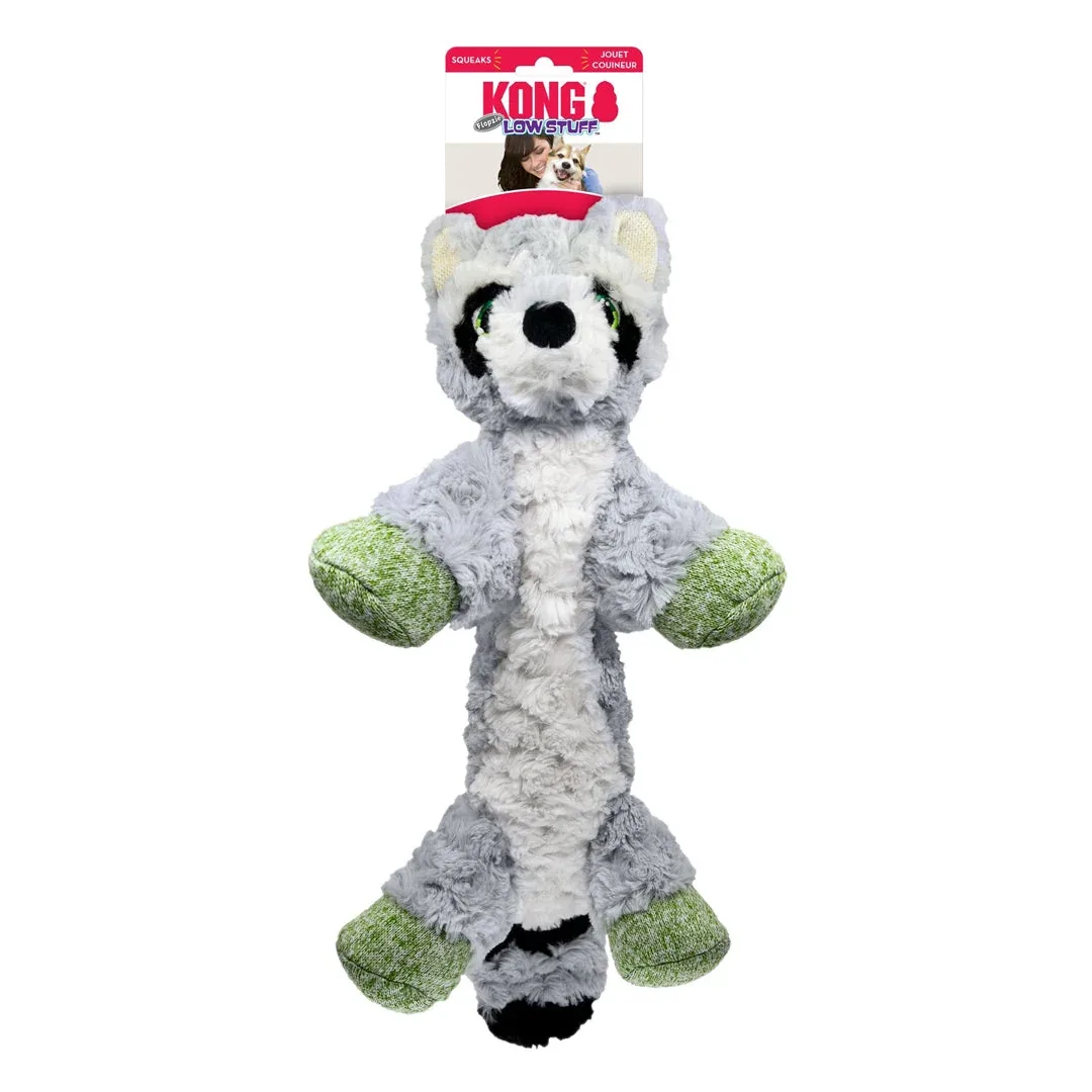 KONG Low Stuff Flopzie Raccoon Dog Toy - Medium