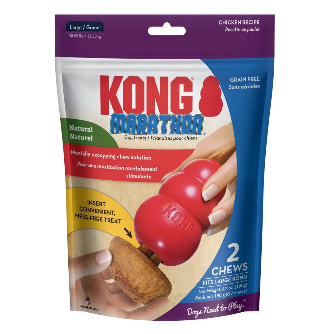 KONG Marathon Dog Treats Chicken 2-Count, Large