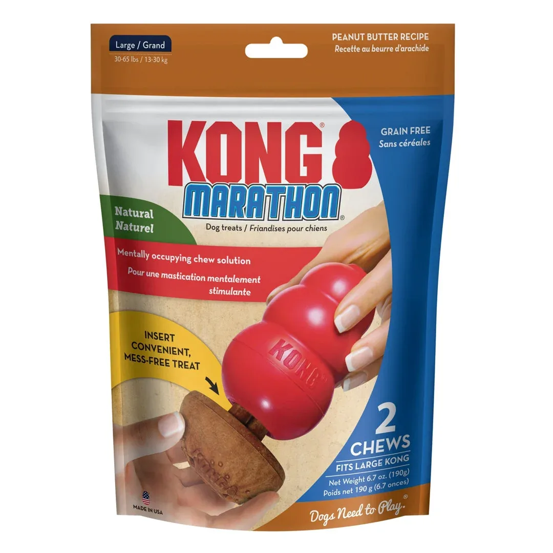 KONG Marathon Dog Treats Peanut Butter 2-Count, Large