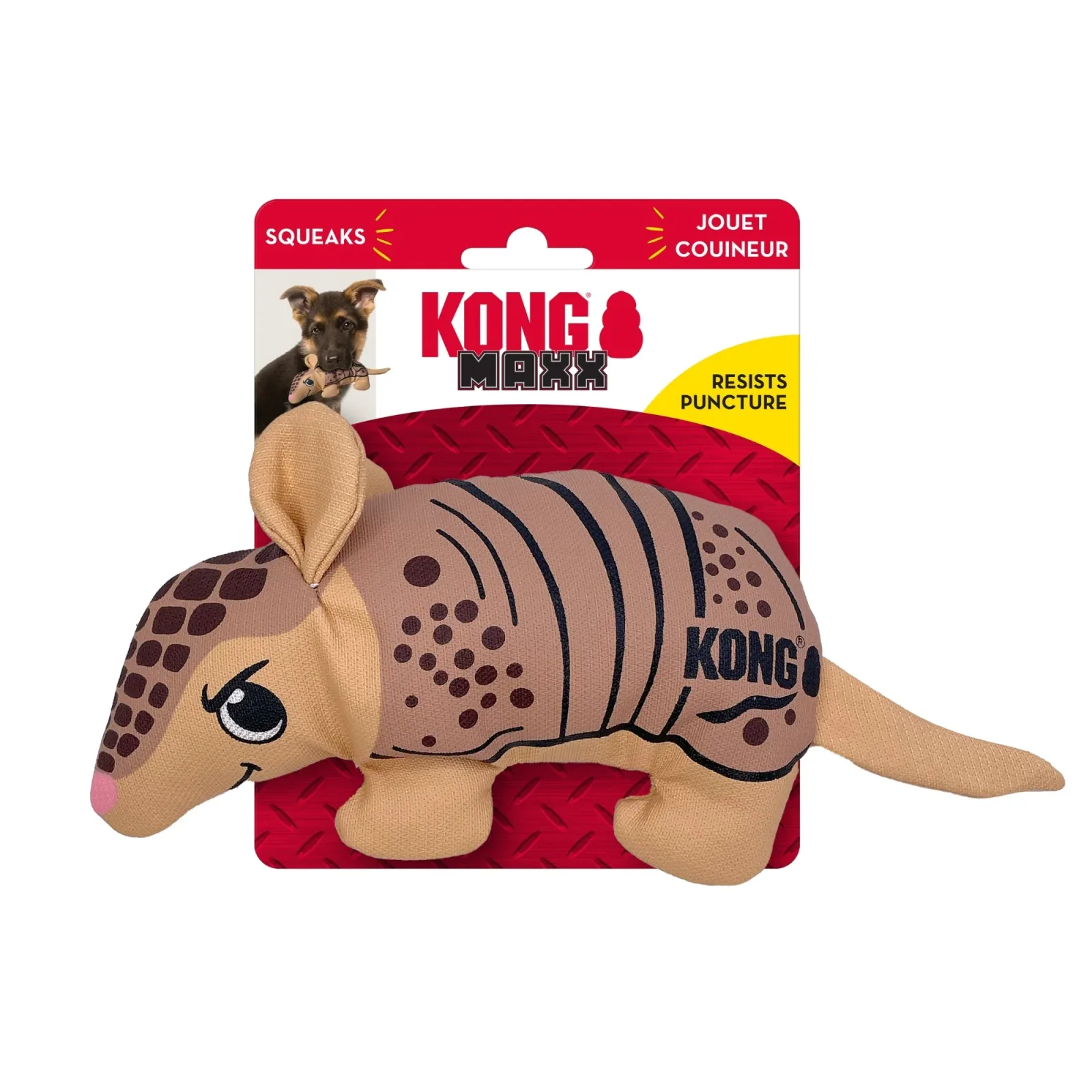 KONG Maxx Friends Dog Toy Armadillo, Small