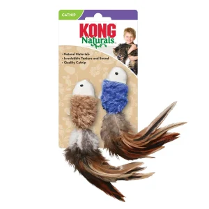 KONG Natural Crinkle Fish Catnip Cat Toy Assorted, 2-Count
