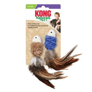 KONG Naturals® Crinkle Fish 2pk Assorted Cat Toy