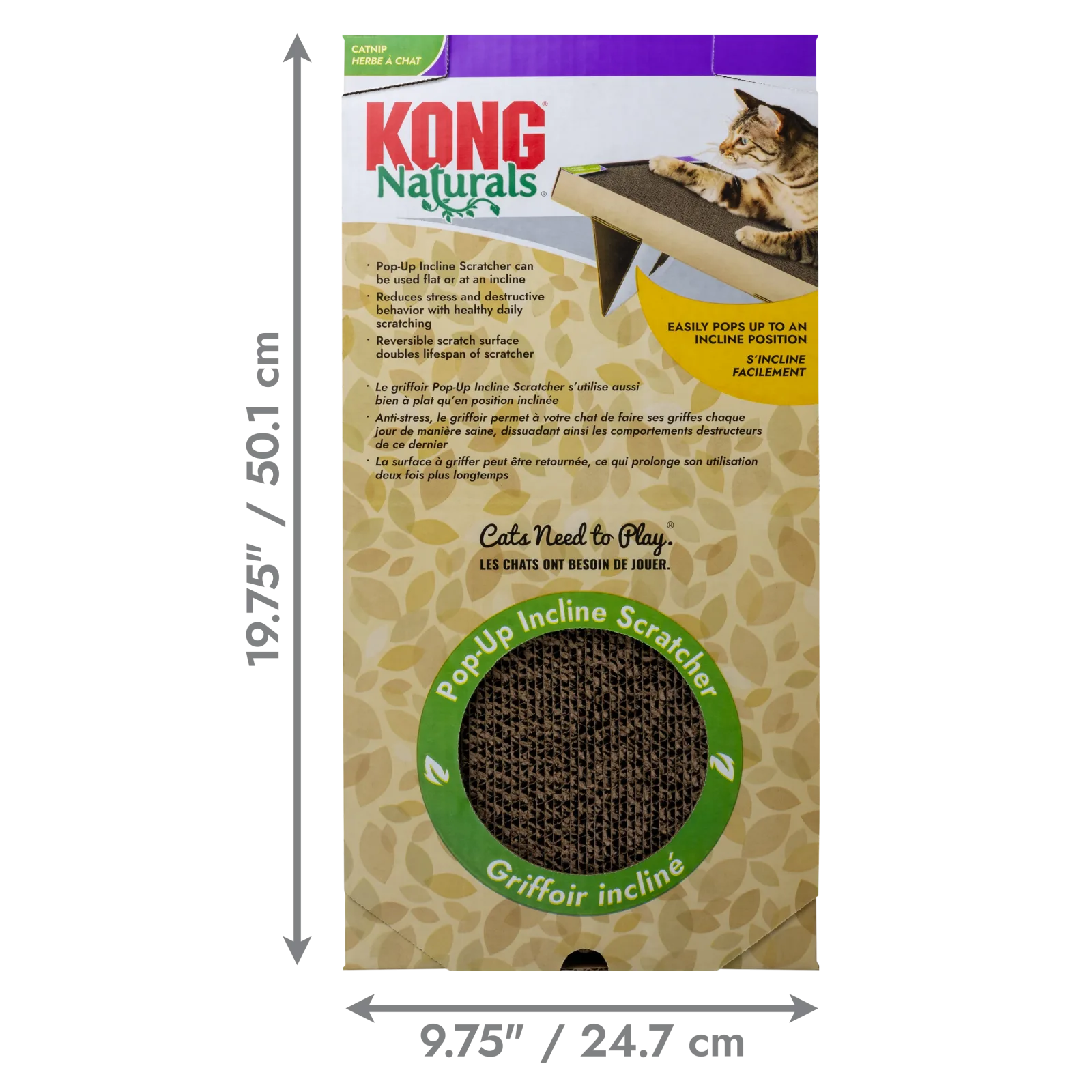 KONG Naturals Pop-Up Incline Cat Scratcher