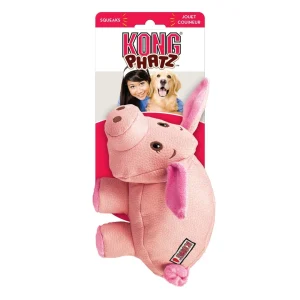 KONG Phatz Dog Toy Pig, Pink Medium