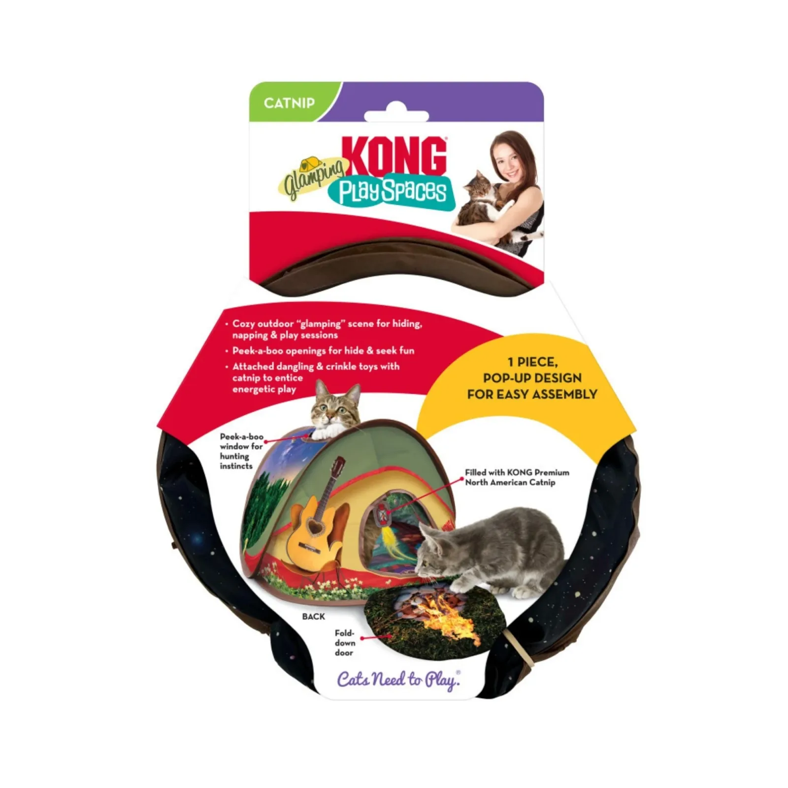 KONG Play Spaces Glamping Tent Cat Toy