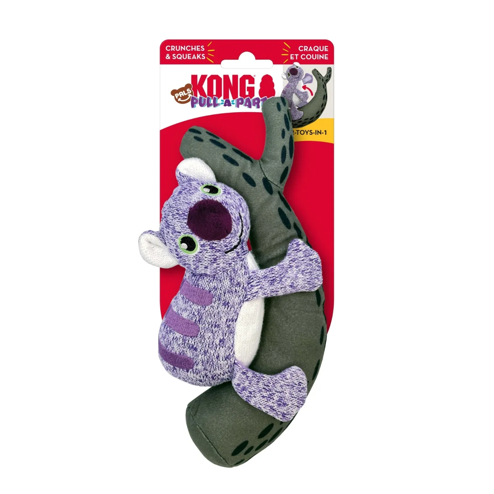 KONG Pull-A-Partz Pals Dog Toy Koala, Small
