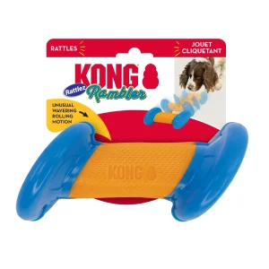 KONG Rambler Rattlez Dog Toy Dumbbell, Large, 2-Count